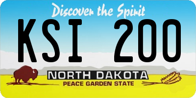 ND license plate KSI200