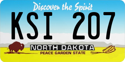 ND license plate KSI207
