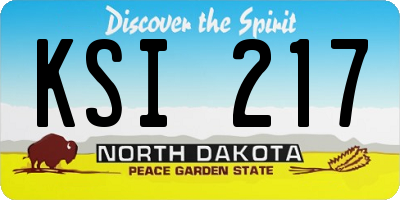 ND license plate KSI217