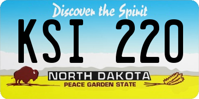 ND license plate KSI220