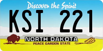 ND license plate KSI221