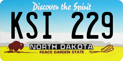 ND license plate KSI229