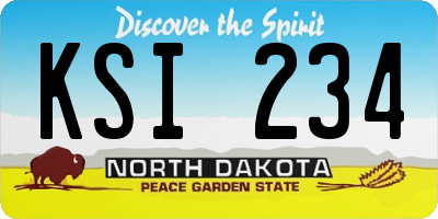 ND license plate KSI234