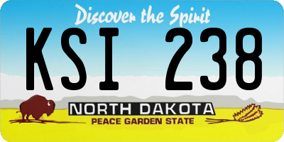 ND license plate KSI238