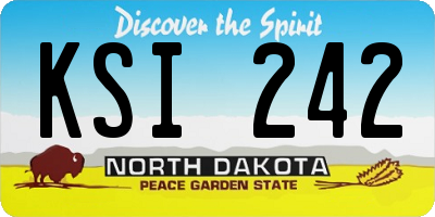 ND license plate KSI242