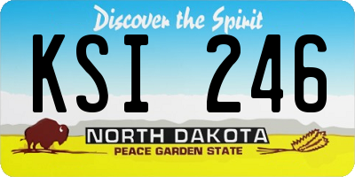 ND license plate KSI246