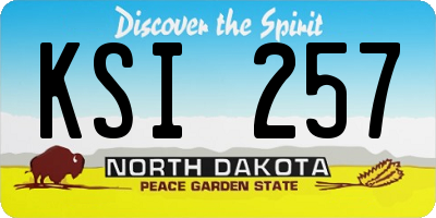 ND license plate KSI257
