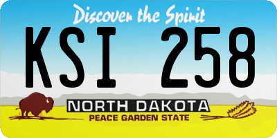 ND license plate KSI258