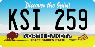 ND license plate KSI259