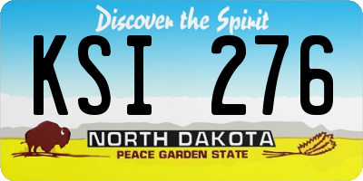 ND license plate KSI276
