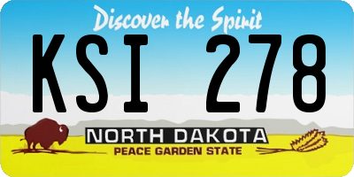 ND license plate KSI278