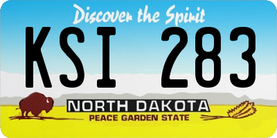 ND license plate KSI283