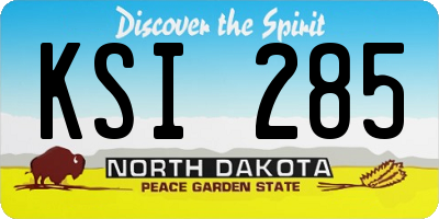 ND license plate KSI285