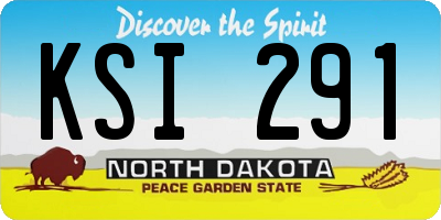 ND license plate KSI291