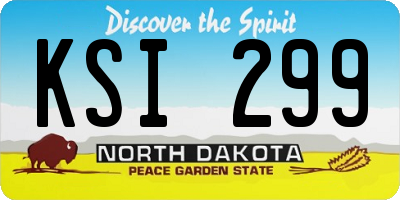 ND license plate KSI299