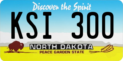ND license plate KSI300