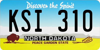 ND license plate KSI310