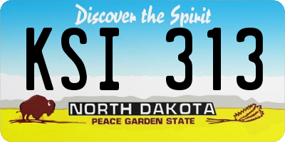 ND license plate KSI313