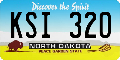 ND license plate KSI320