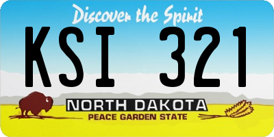 ND license plate KSI321