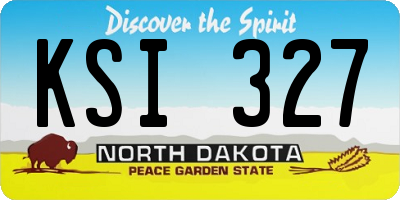 ND license plate KSI327