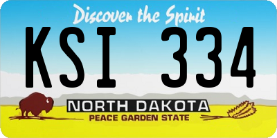 ND license plate KSI334