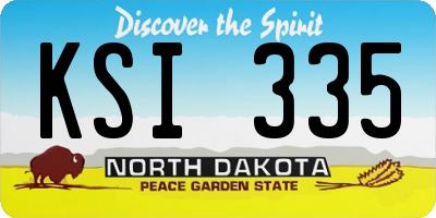 ND license plate KSI335