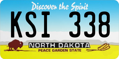 ND license plate KSI338