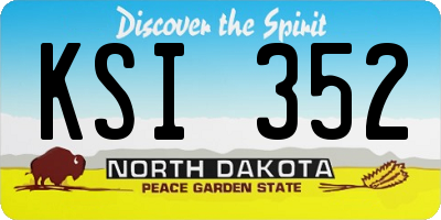 ND license plate KSI352