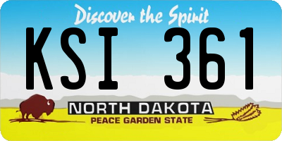 ND license plate KSI361