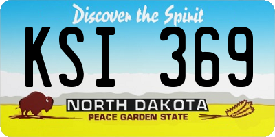 ND license plate KSI369