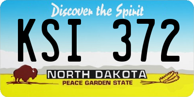 ND license plate KSI372