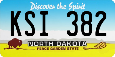 ND license plate KSI382