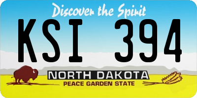 ND license plate KSI394