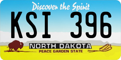 ND license plate KSI396