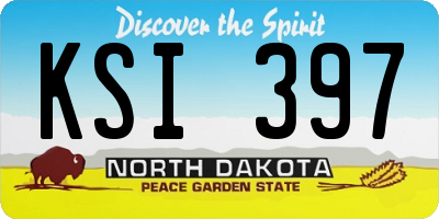 ND license plate KSI397