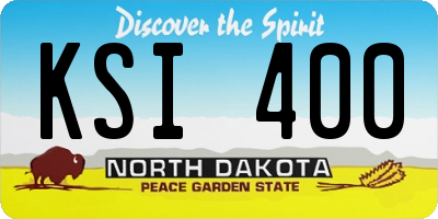 ND license plate KSI400