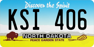 ND license plate KSI406
