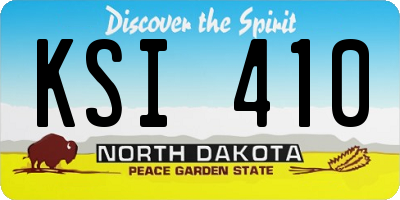 ND license plate KSI410