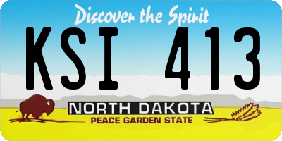 ND license plate KSI413