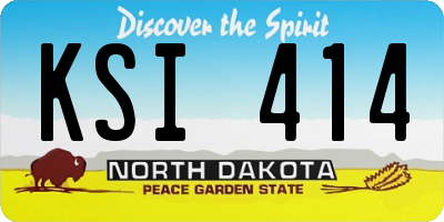 ND license plate KSI414