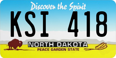 ND license plate KSI418