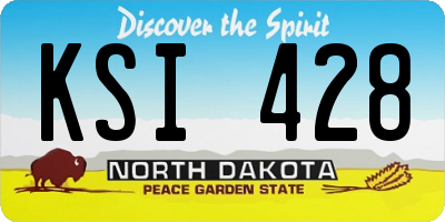 ND license plate KSI428