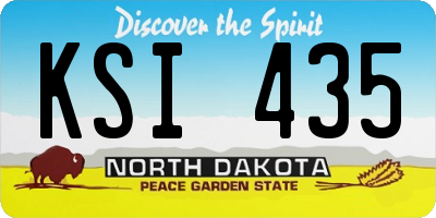 ND license plate KSI435