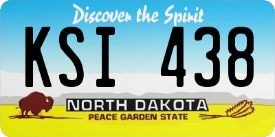 ND license plate KSI438