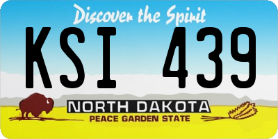 ND license plate KSI439