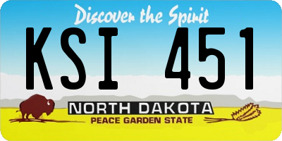 ND license plate KSI451