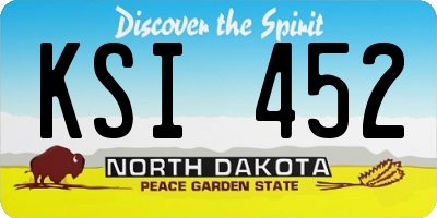 ND license plate KSI452