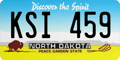 ND license plate KSI459