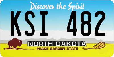 ND license plate KSI482